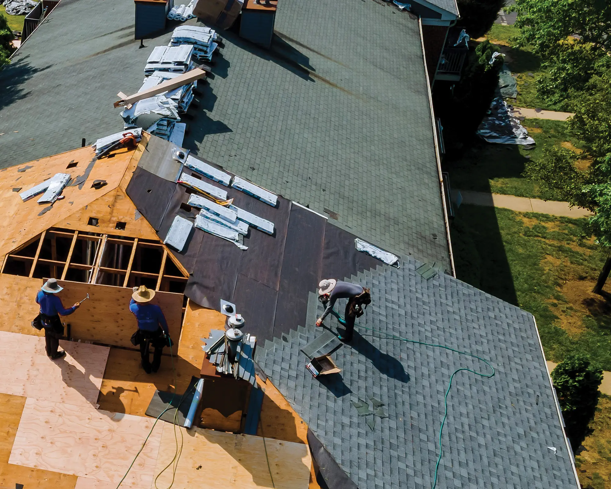 Gerken Jones team Repairing Roof